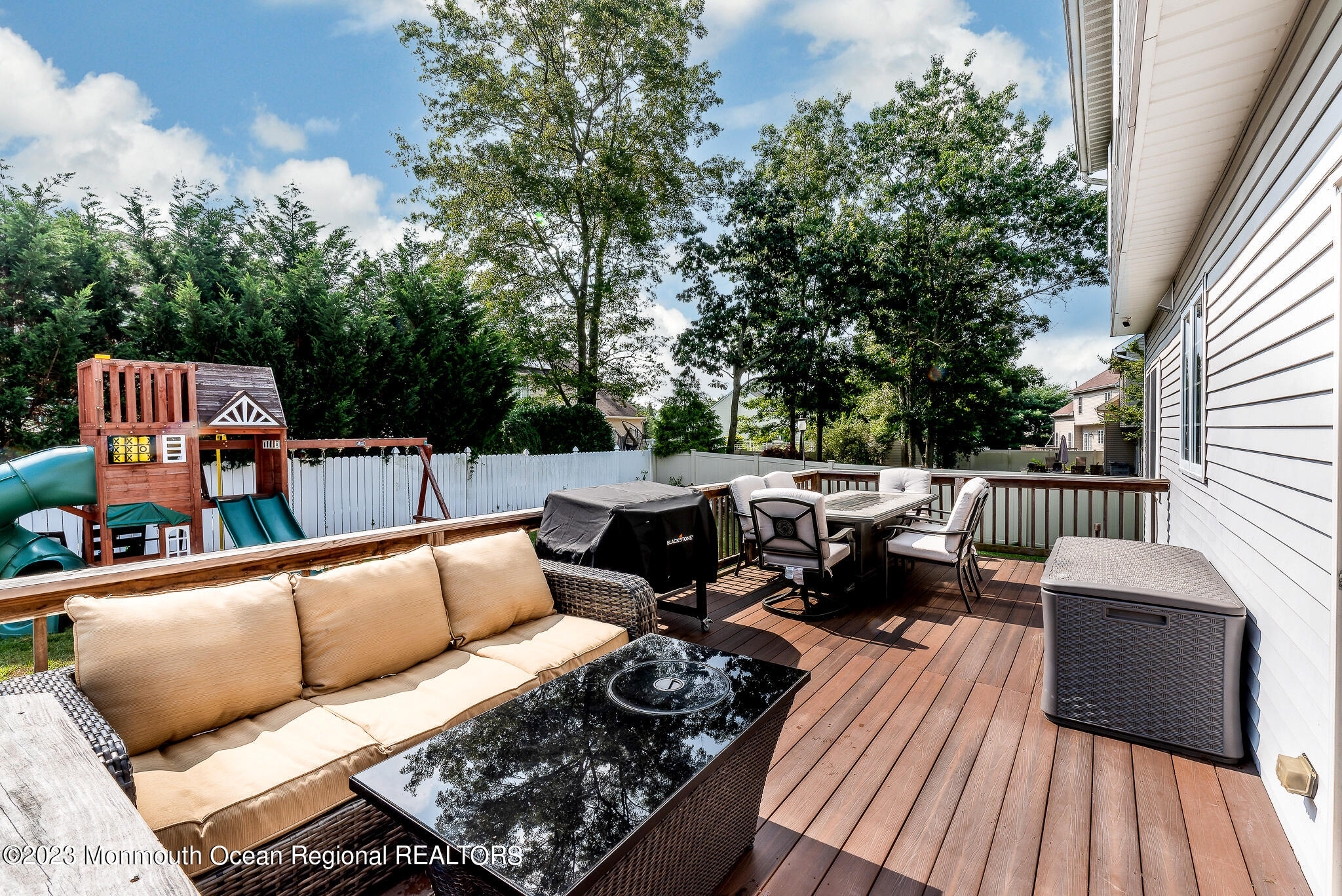 1 Overlook Place Bayville, NJ 08721 - Photo 49 of 66 a balcony with wooden floor and outdoor seating