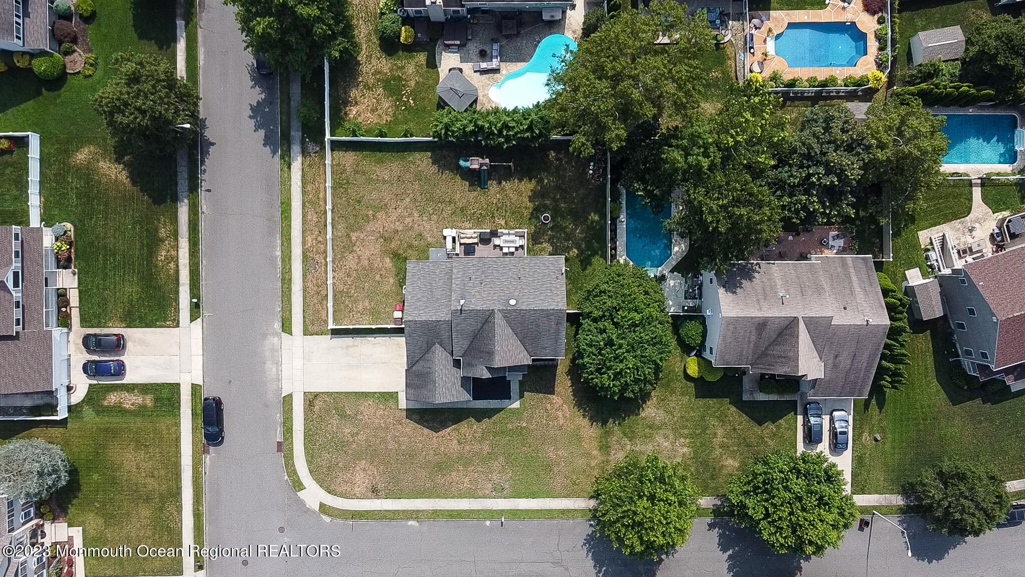 1 Overlook Place Bayville, NJ 08721 - Photo 63 of 66 an aerial view of a house with outdoor space and lake view