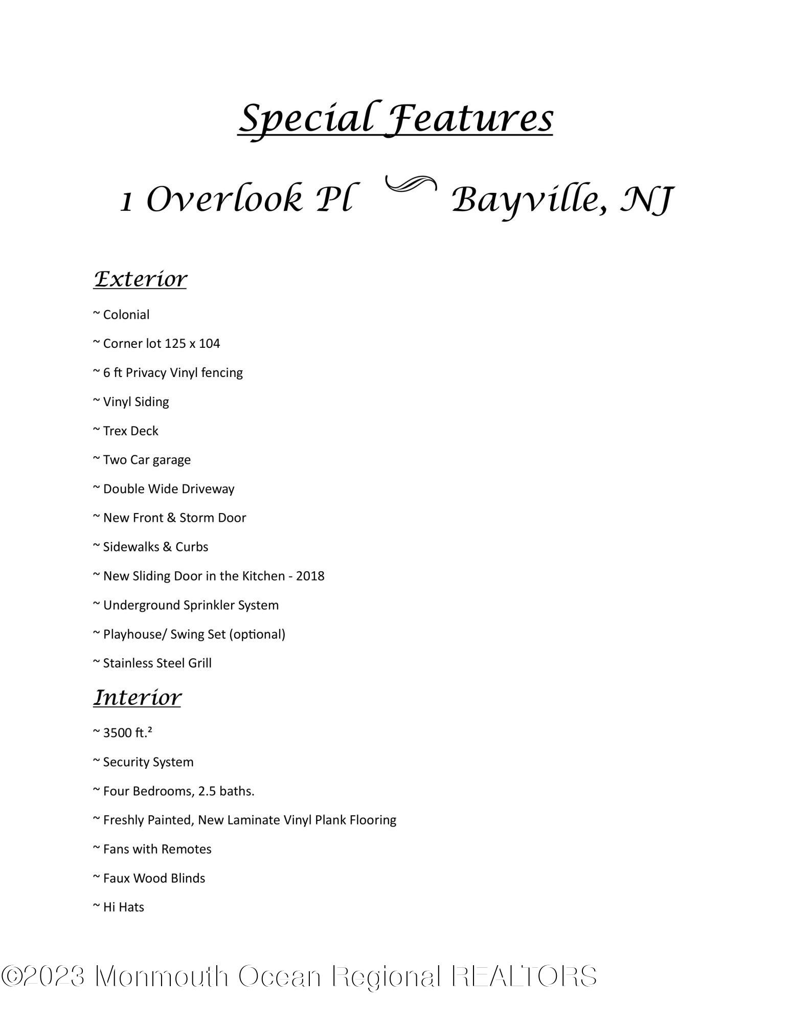 1 Overlook Place Bayville, NJ 08721 - Photo 65 of 66 1 Overlook SF-1