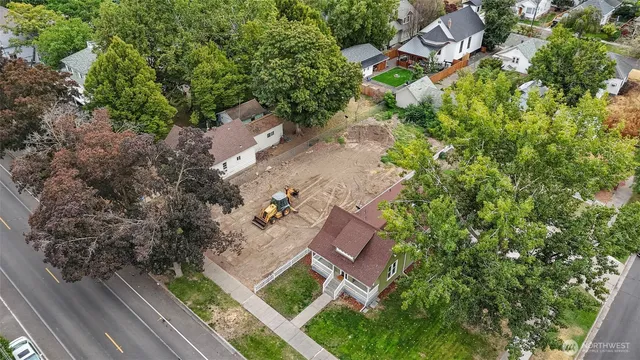 an aerial view of multiple house