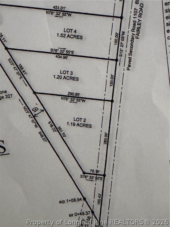 Lot 2 Fairley Road Maxton, NC 28364 - Photo 2 of 2 Lot 2 - 280' road frontage