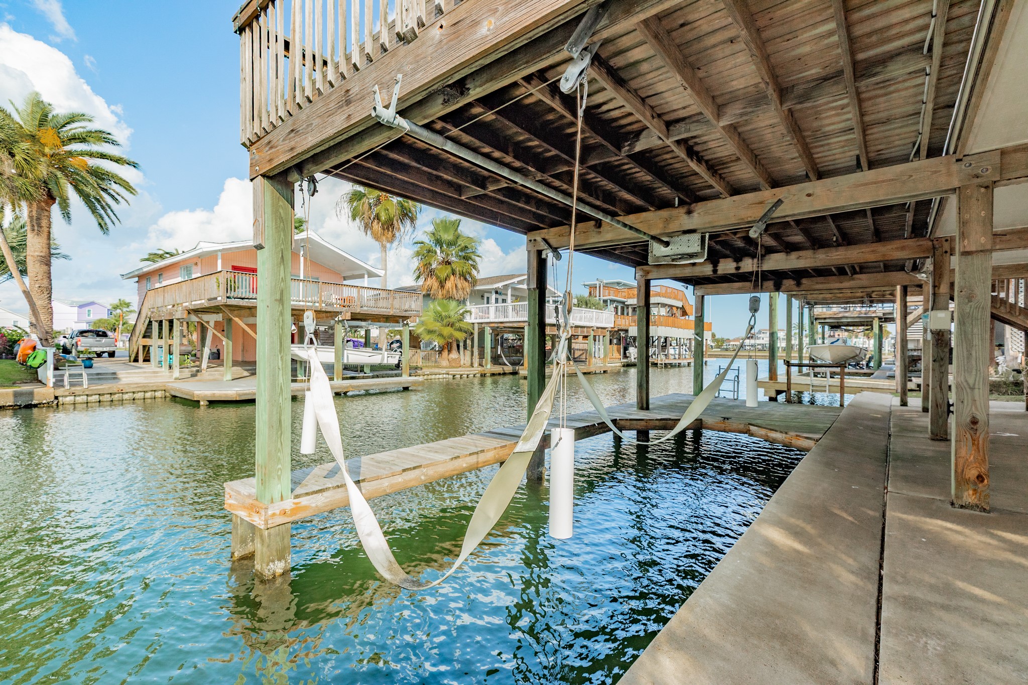 16708 Cormorant Road Jamaica Beach, TX 77554 - Photo 29 of 33 Boat slip and Cormorant canal view
