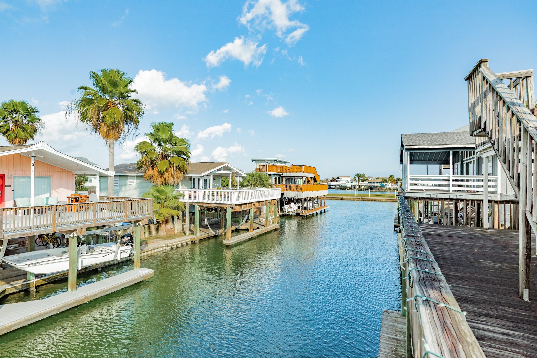 16708 Cormorant Road Jamaica Beach, TX 77554 - Photo 5 of 33 View down the Cormorant canal looking east towards the main canal.