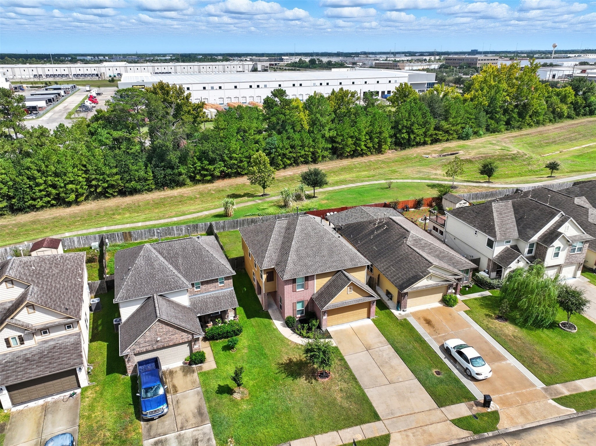 18414 West Hardy Road Houston, TX 77073 - Photo 39 of 46 an aerial view of a house with a garden and pool