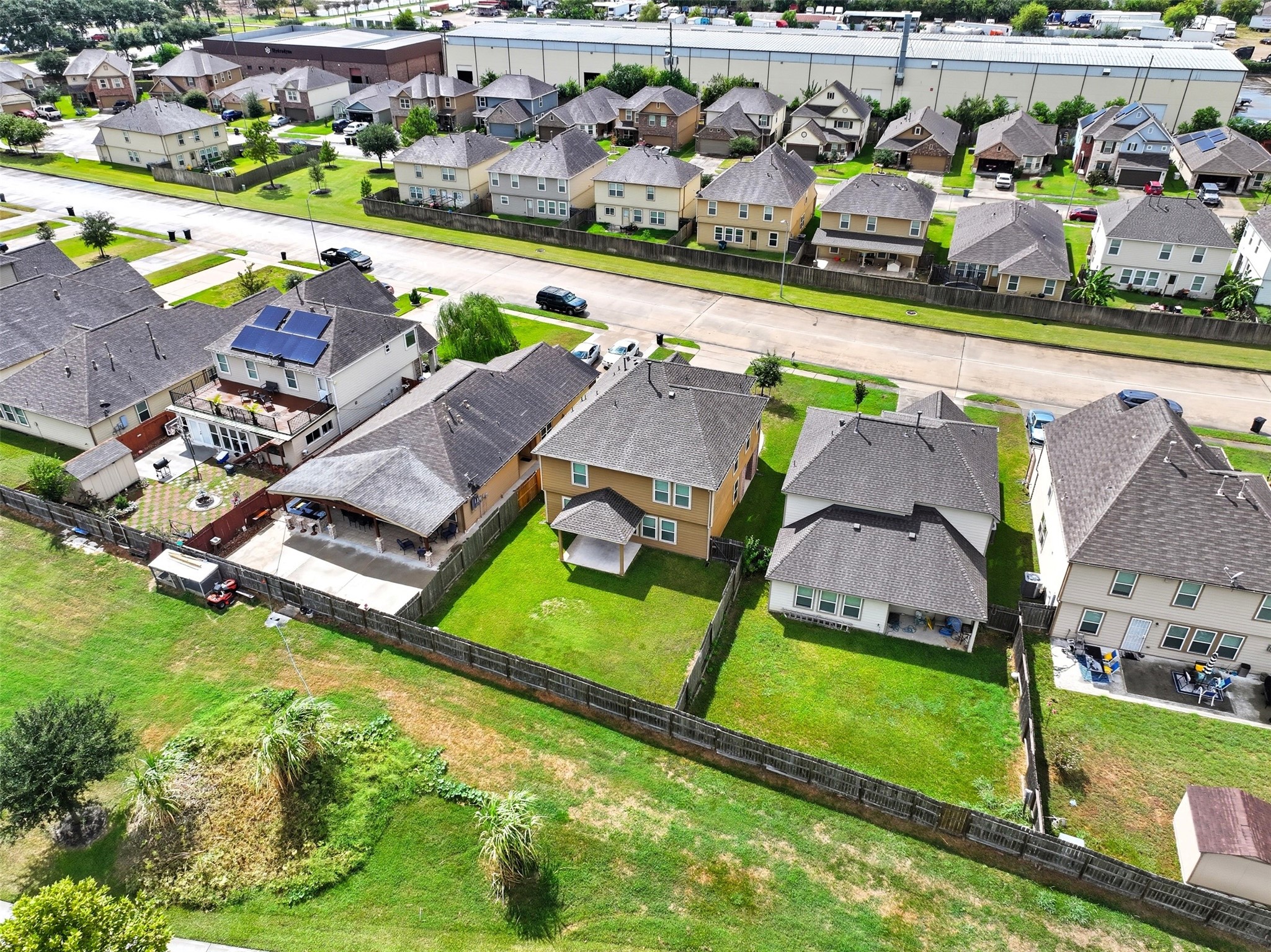 18414 West Hardy Road Houston, TX 77073 - Photo 40 of 46 an aerial view of a house with a garden and swimming pool