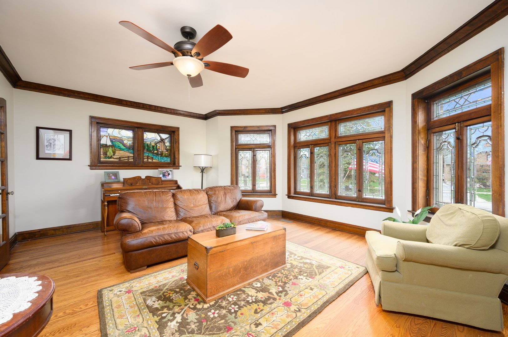 285 Nuttall Road Riverside, IL 60546 - Photo 6 of 27 a living room with furniture and floor to ceiling windows