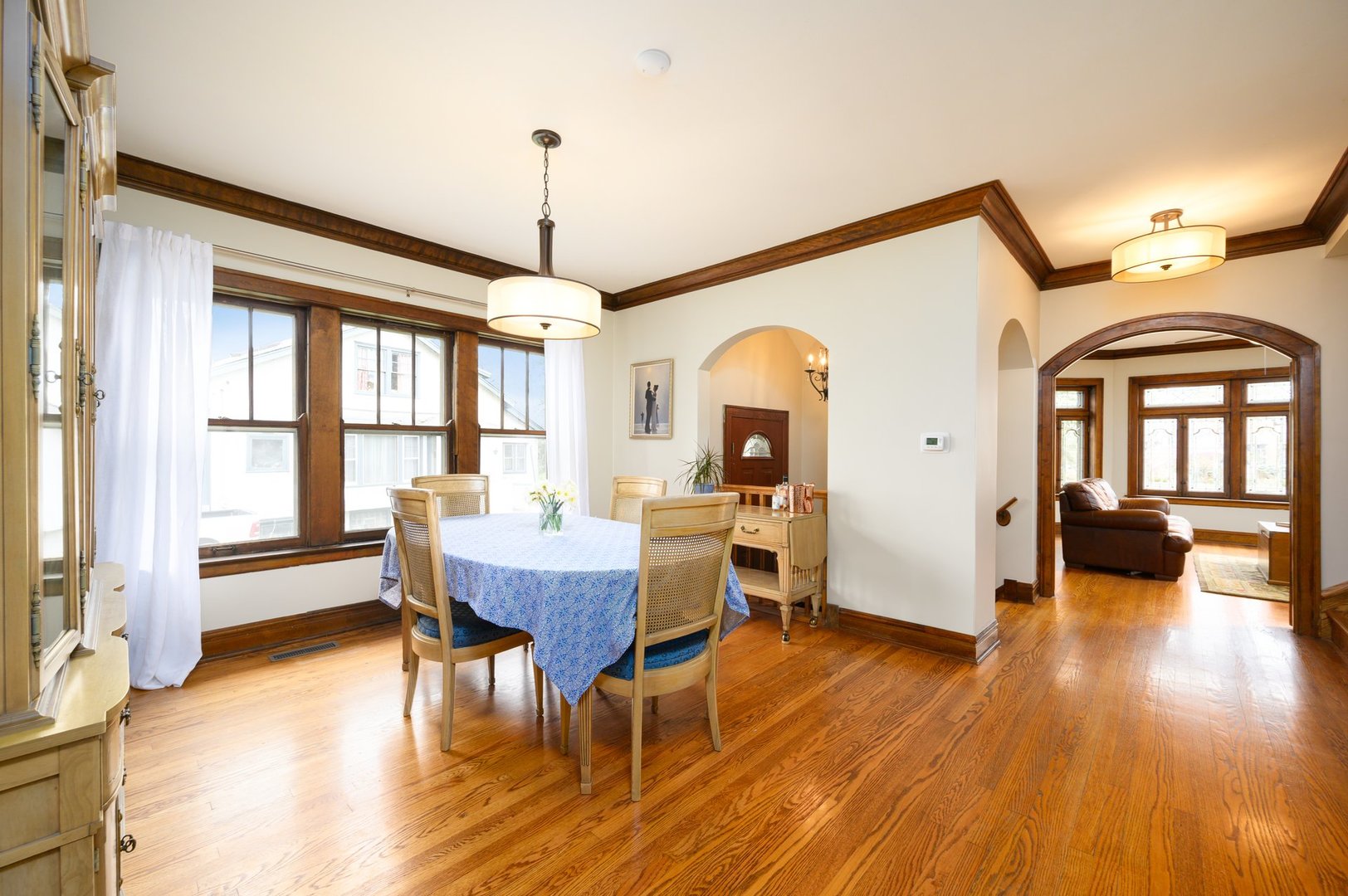 285 Nuttall Road Riverside, IL 60546 - Photo 8 of 27 a view of a dining room with furniture window and wooden floor