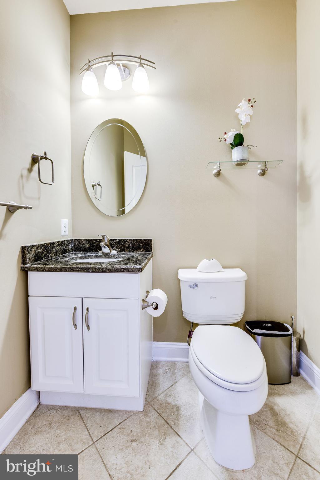 1701 Raleigh Hill Road Vienna, VA 22182 - Photo 15 of 61 a bathroom with a toilet a sink and mirror
