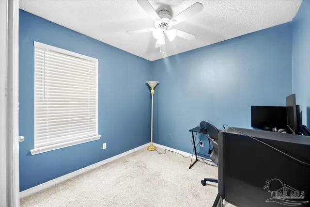 a house view with a garden space