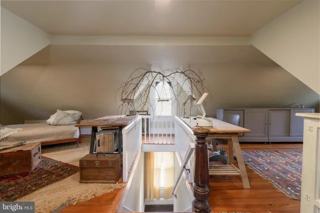 a view of backyard with large trees