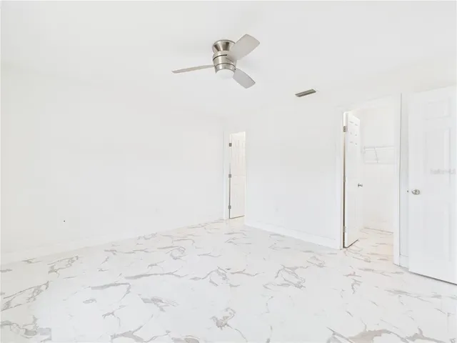 a view of small space with racks on the wall