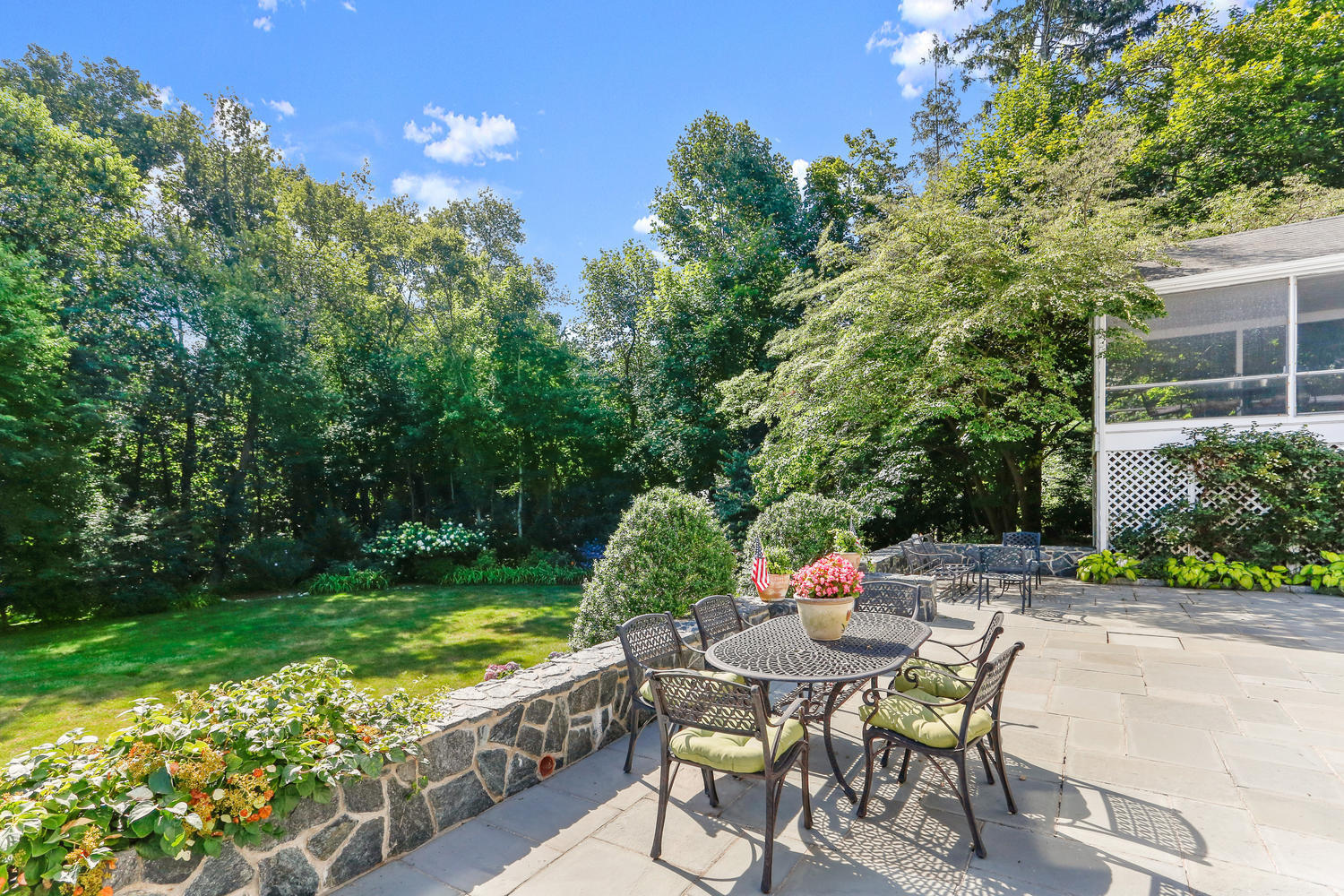 116 Marshall Ridge Road New Canaan, CT 06840 - Photo 5 of 50 a garden view with a seating space