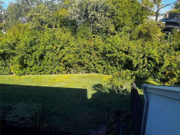 a view of lake from yard