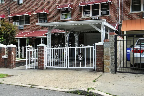 a front view of a house with a garage