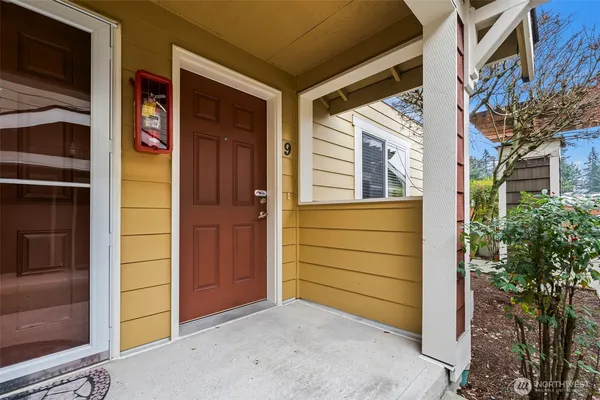 a view of front door of house
