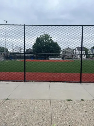 a white and black and white tennis court
