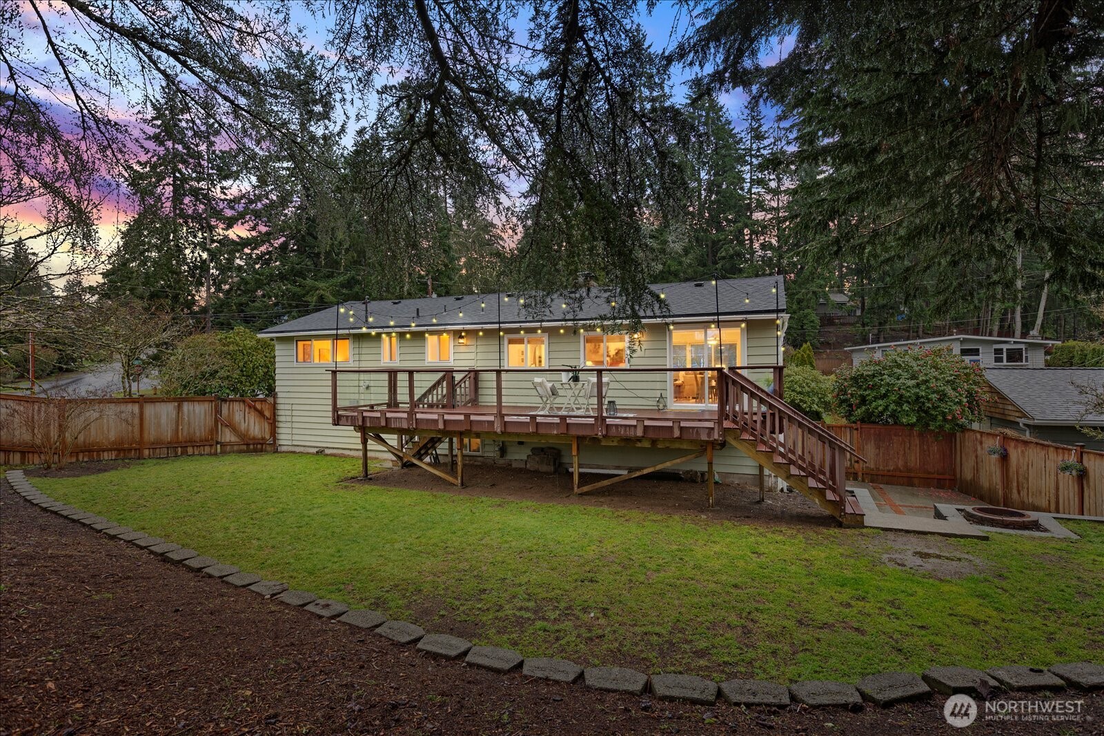 23409 94th Place West Edmonds, WA 98020 - Photo 33 of 39 a view of a yard with wooden fence