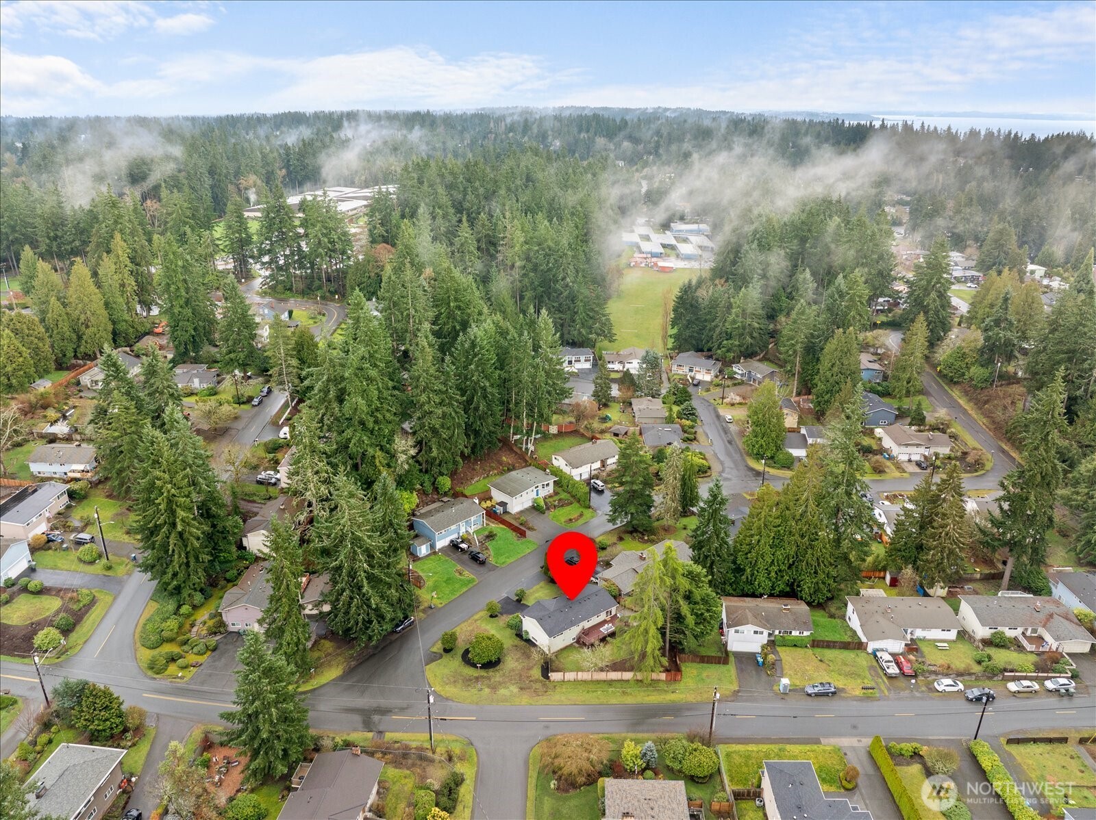 23409 94th Place West Edmonds, WA 98020 - Photo 37 of 39 an aerial view of residential houses with outdoor space