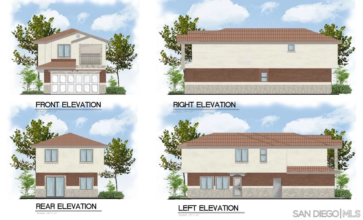 a front view of a building