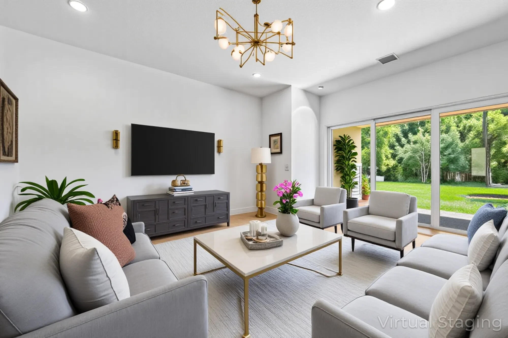 2664 Conifer Drive Fort Pierce, FL 34951 - Photo 11 of 30 a living room with furniture and a flat screen tv