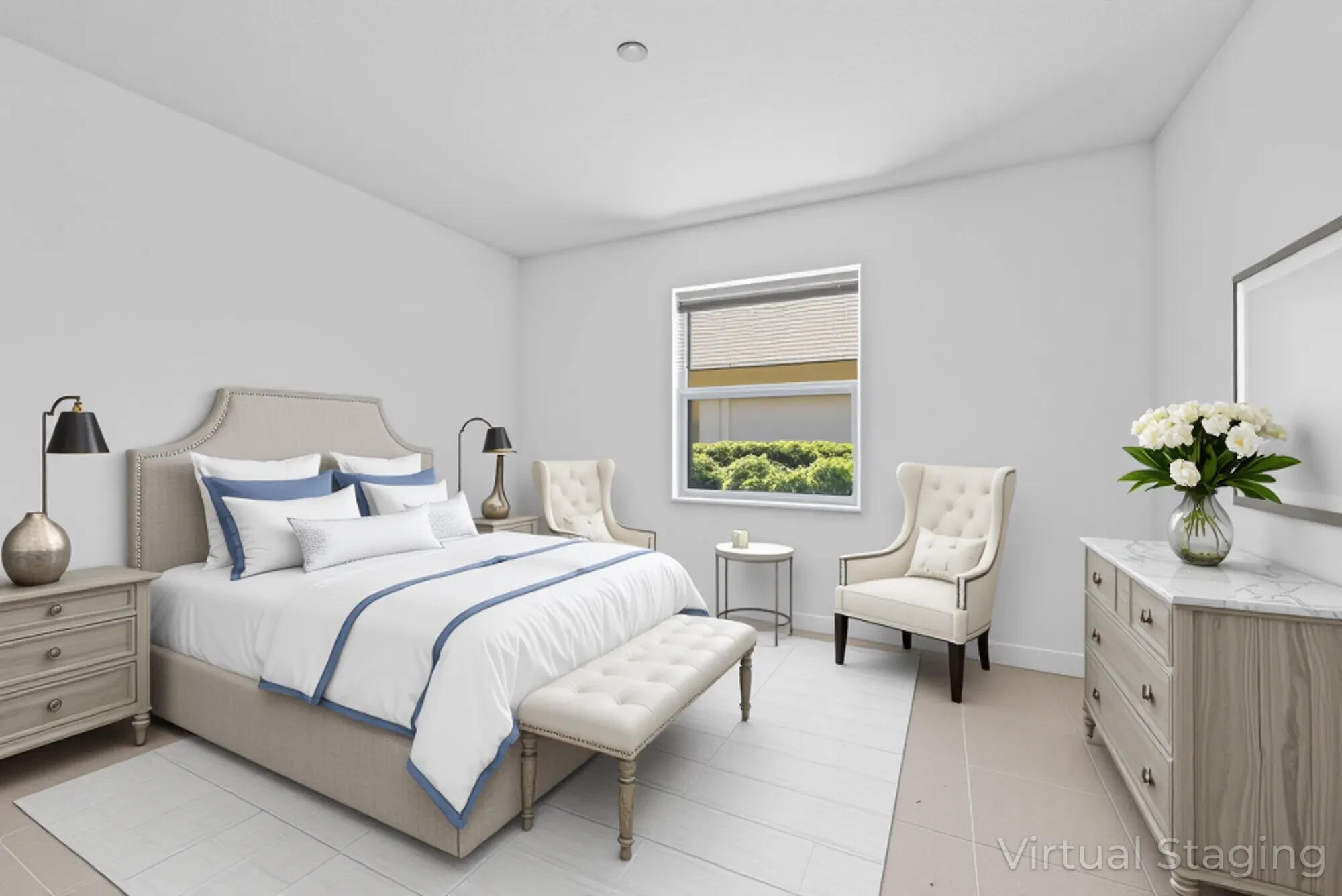 2664 Conifer Drive Fort Pierce, FL 34951 - Photo 18 of 30 a bedroom with a bed and a couch