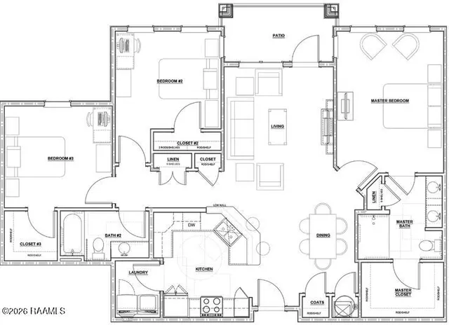 $2,092 | 1521 Camellia Boulevard, Unit 2204, Lafayette, LA 70508