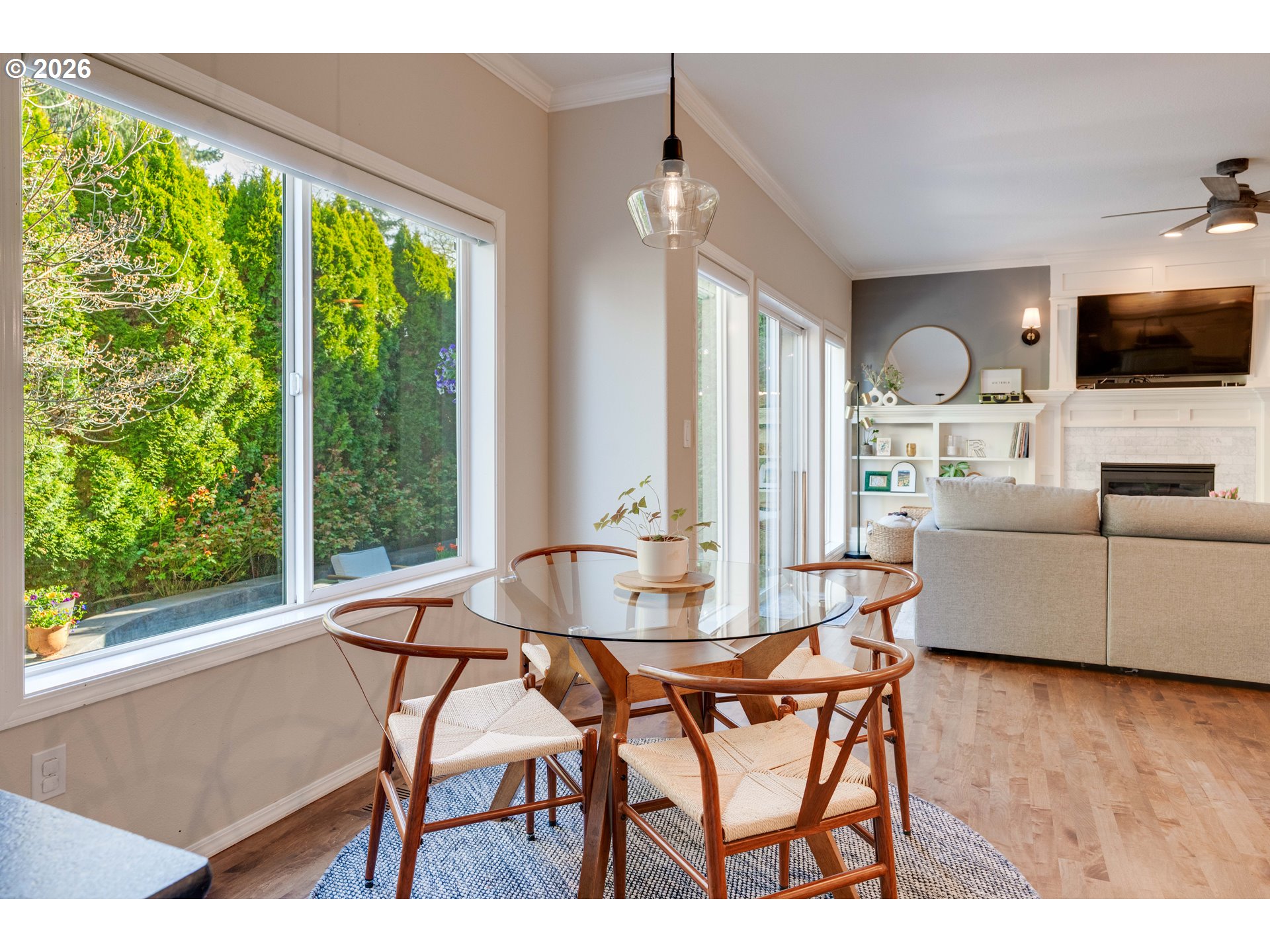 4485 Southwest Joshua Street Tualatin, OR 97062 - Photo 15 of 43 a view of a dining room with furniture window and outside view