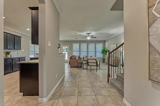 a kitchen with lots of counter space and a sink