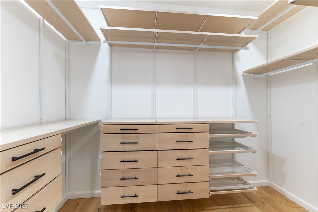 2344 Teton Ranch Avenue Henderson, NV 89052 - Photo 16 of 32 Spacious closet featuring shelving and pull out drawers