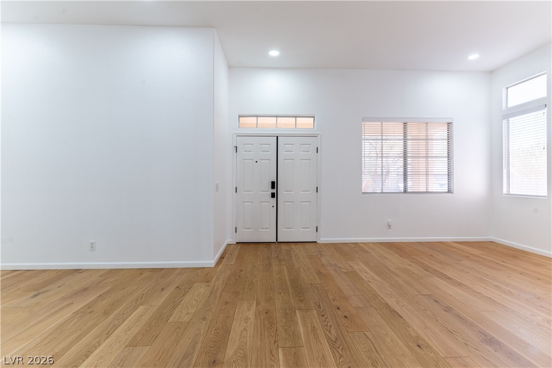 2344 Teton Ranch Avenue Henderson, NV 89052 - Photo 17 of 32 Entryway featuring light wood-style floors and recessed lighting