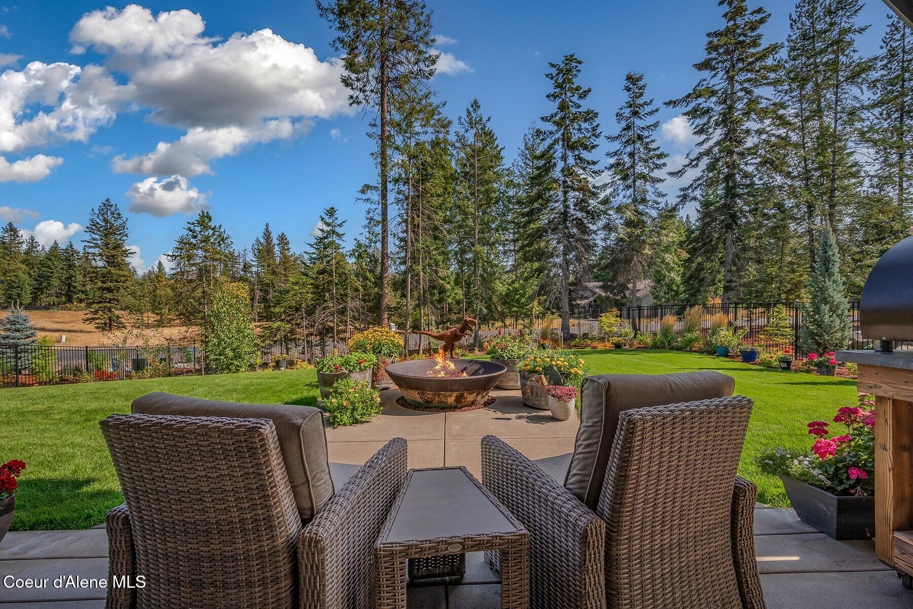 12091 North Tracey Road Hayden, ID 83835 - Photo 7 of 49 Firepit with Stunning Views