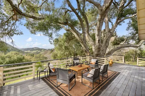 a view of outdoor space with seating