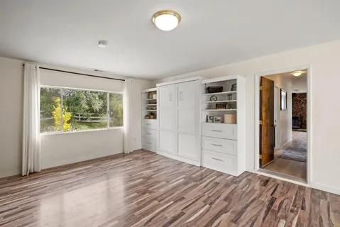 wooden floor and windows in a room