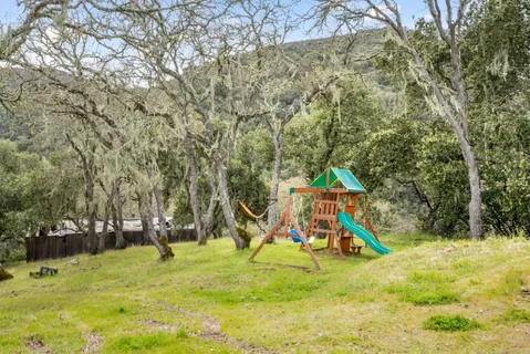 a view of park with swings