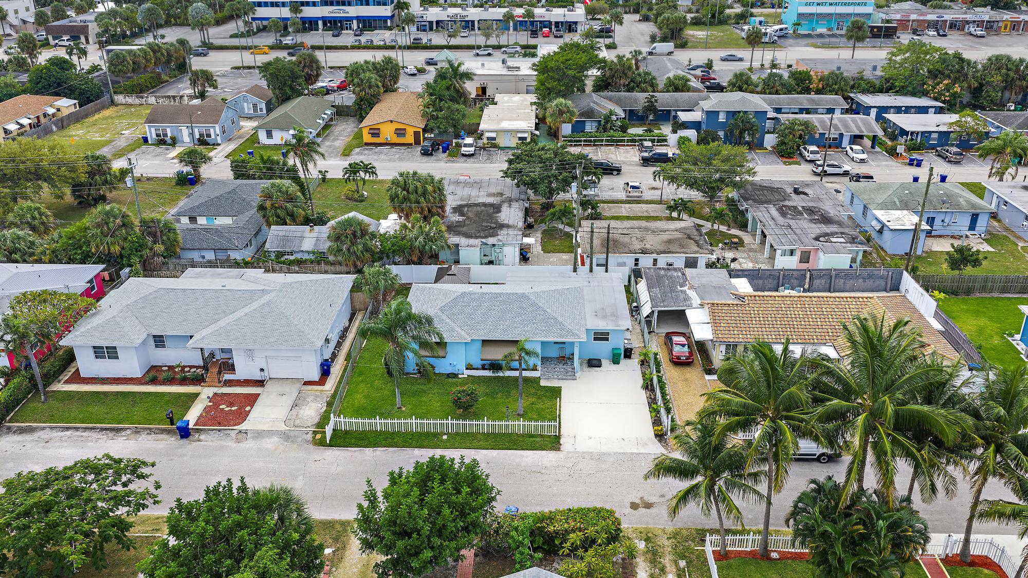 an aerial view of a city