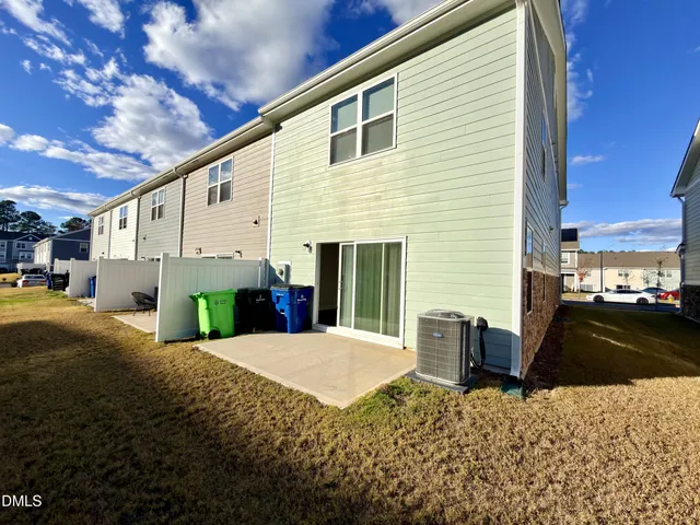 a view of a house with a patio