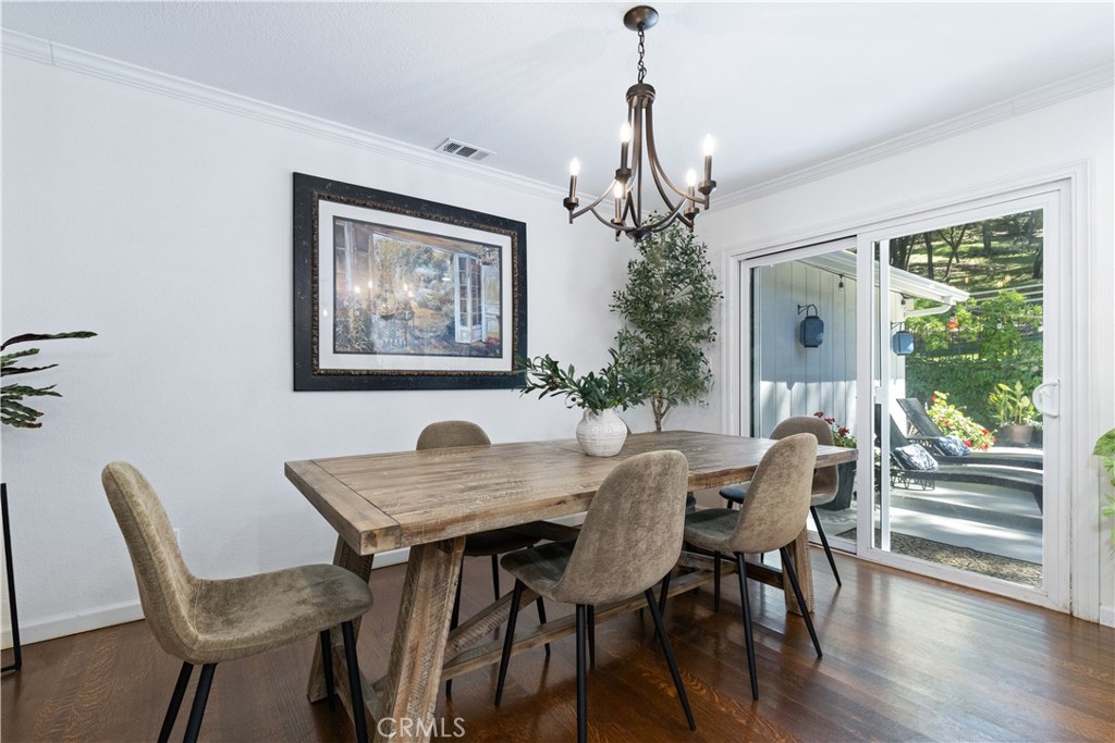 7695 Del Rio Road Atascadero, CA 93422 - Photo 22 of 75 a dining room with furniture window and wooden floor