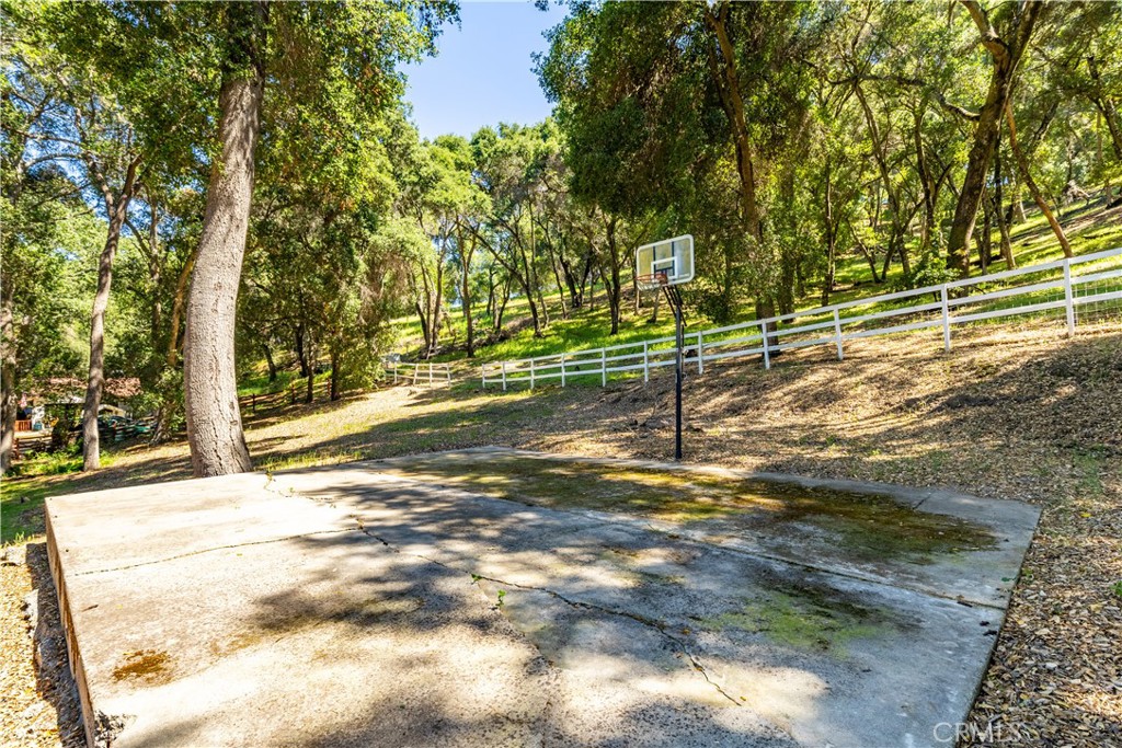 7695 Del Rio Road Atascadero, CA 93422 - Photo 64 of 75 a view of a yard with basketball court