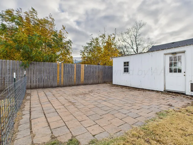 a backyard of a house