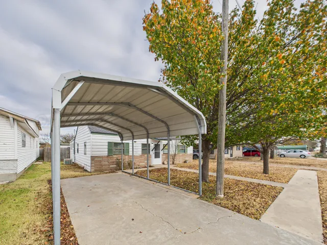 a house with trees in front of it
