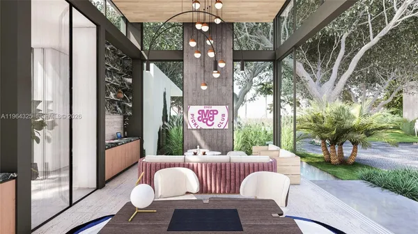 a outdoor living space with furniture and garden view