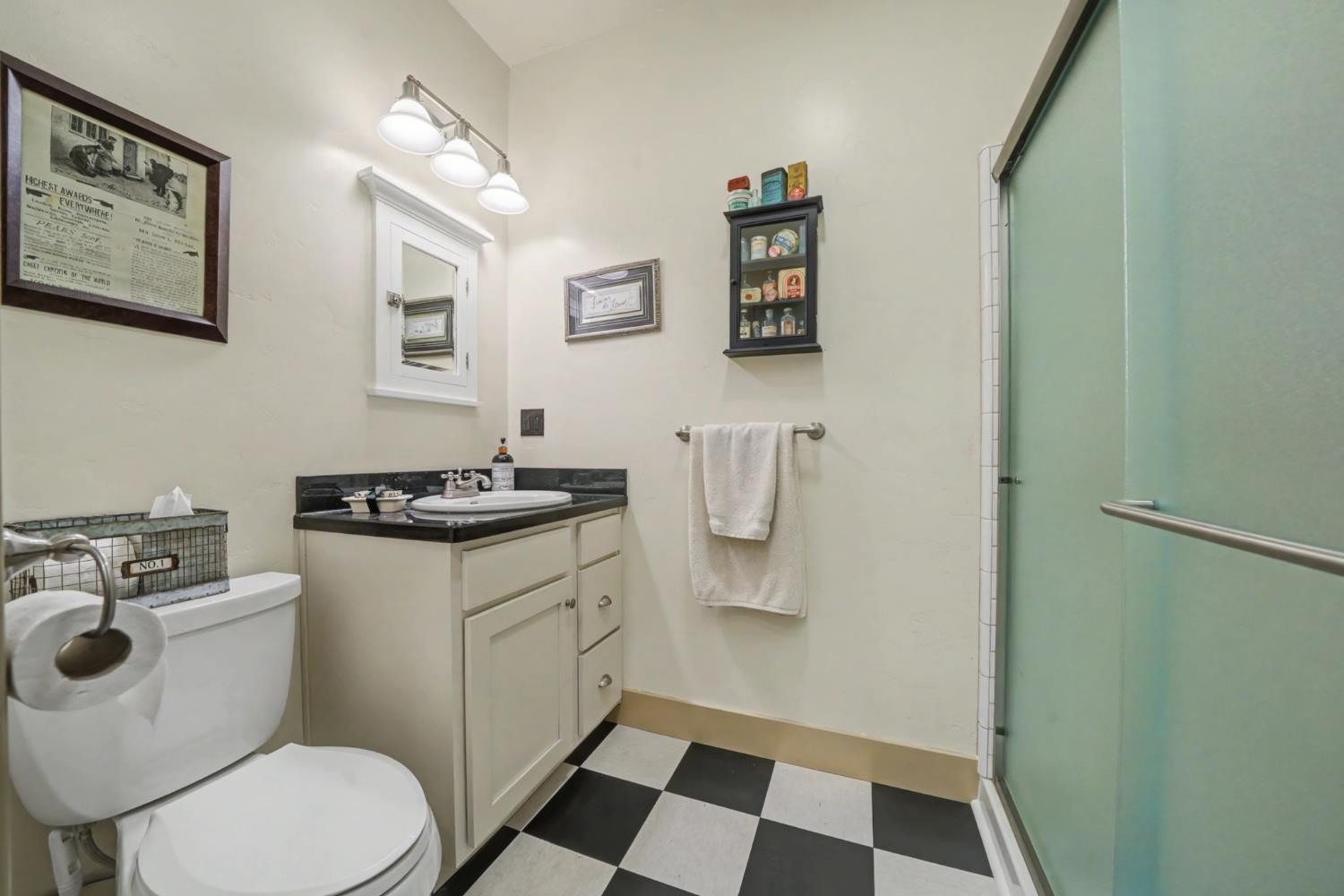 14232 Sutter Creek Road Sutter Creek, CA 95685 - Photo 28 of 57 a bathroom with a sink toilet and shower