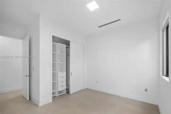 a room with linen closet