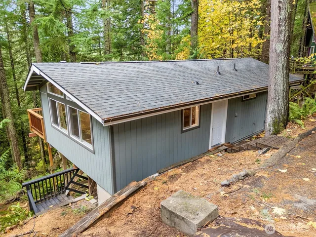 a backyard of a house