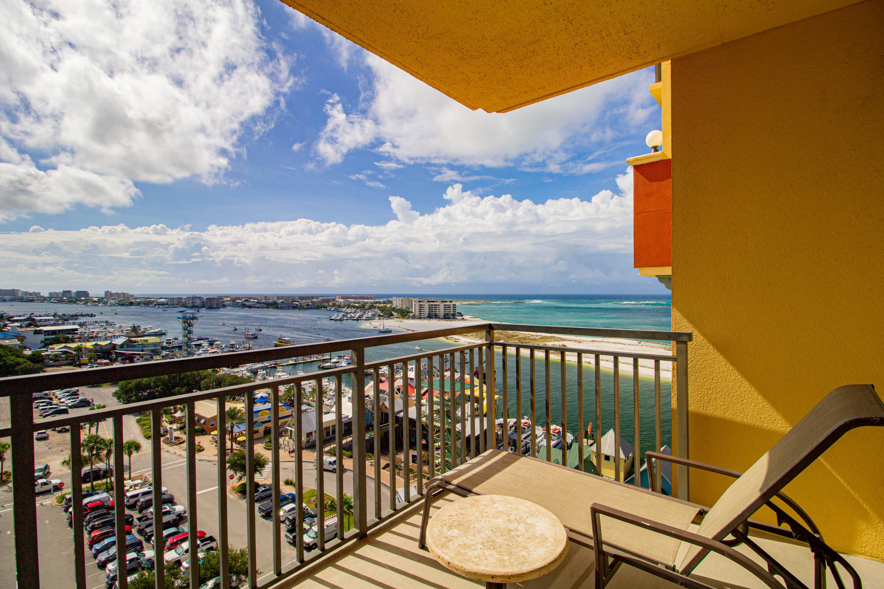 10 Harbor Boulevard, Unit E707H Destin, FL 32541 - Photo 19 of 28 a view of a balcony with wooden floor