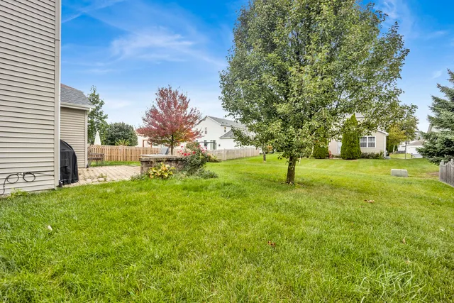 a view of backyard with green space