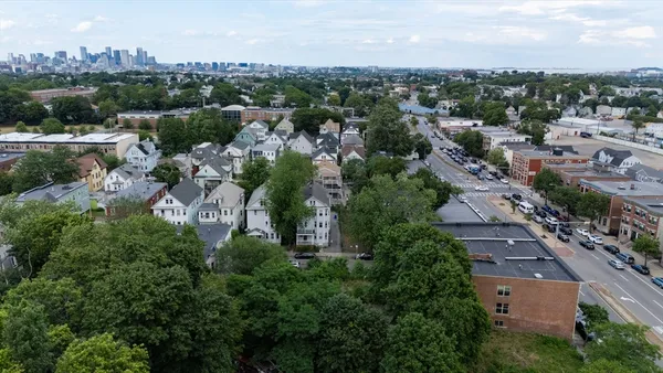 an aerial view of multiple house