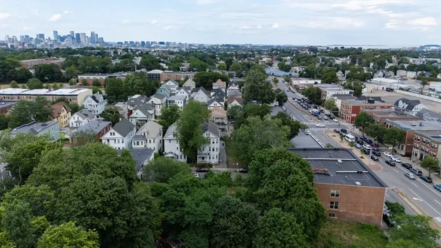 an aerial view of multiple house