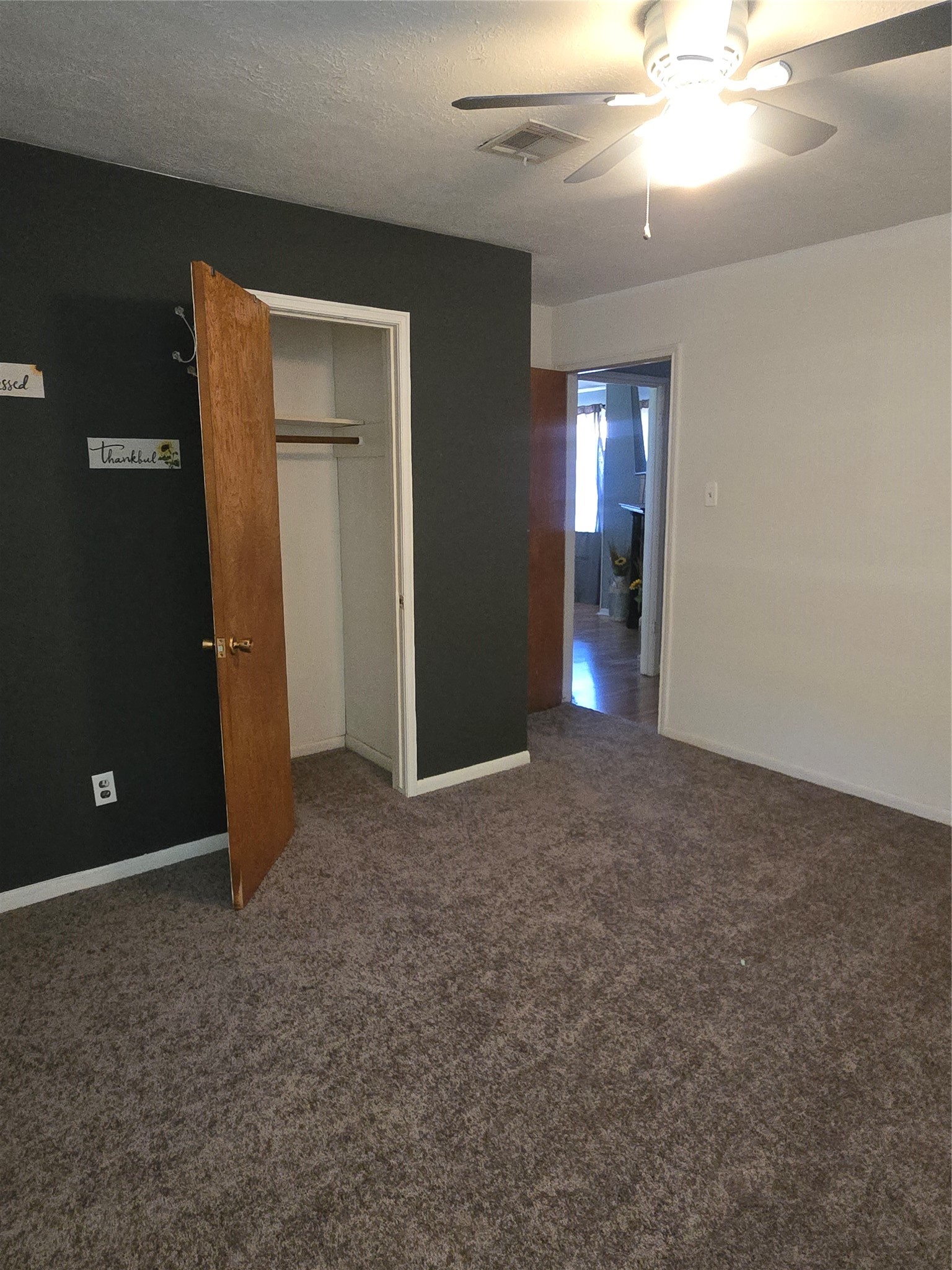 1045 Vine Drive Angleton, TX 77515 - Photo 41 of 48 an empty room with closet and a chandelier fan