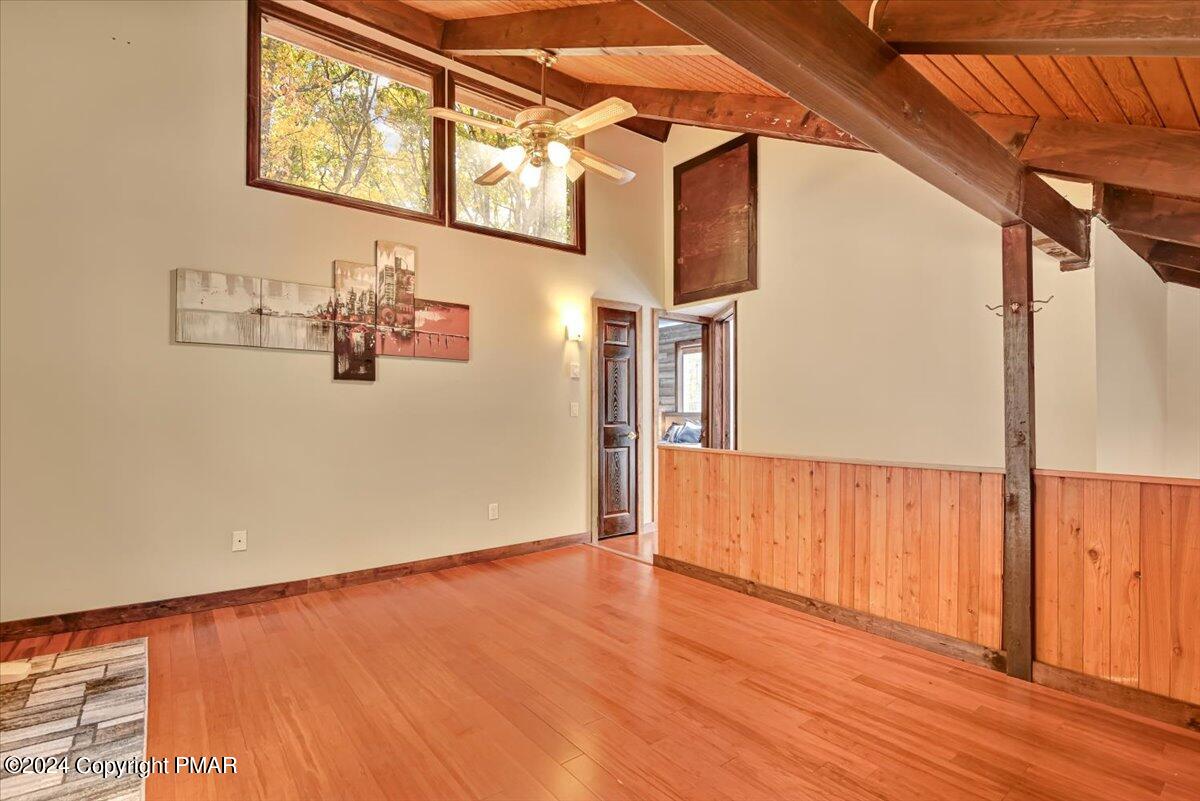 3567 High Crest Road Canadensis, PA 18325 - Photo 33 of 62 a view of an empty room with wooden floor and walls